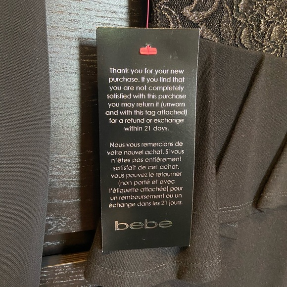 NWT bebe lace trim sheer ponte peplum dress ✨ - Picture 8 of 8